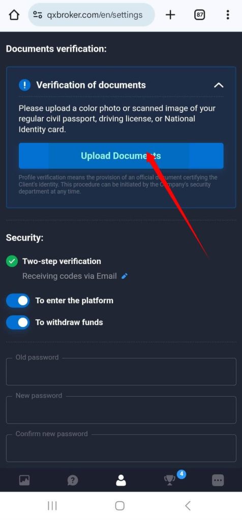 Upload a Valid ID