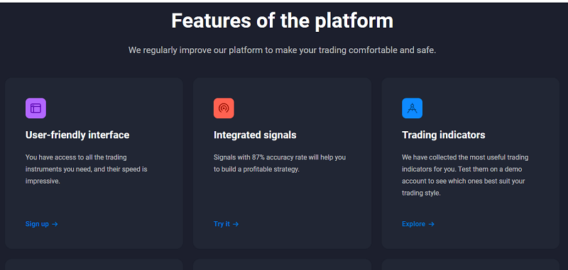 Features of Quotex